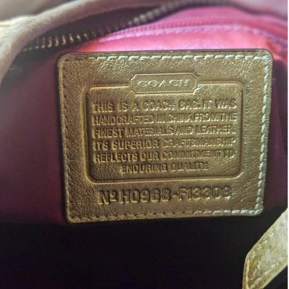 Coach Est 1941 Hobo Shoulder Bag Beige Plaid Script Logo - Picture 13 of 14